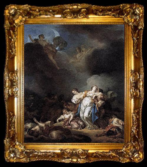 framed  Anicet-Charles-Gabriel Lemonnier Niobe and her children killed by Apollo et Artemis, ta009-2